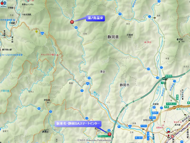 湯ノ島温泉の地図