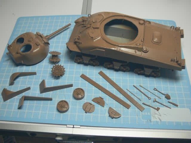 サンダース大学付属高校 M4A6シャーマン 完成です!! - 気分は