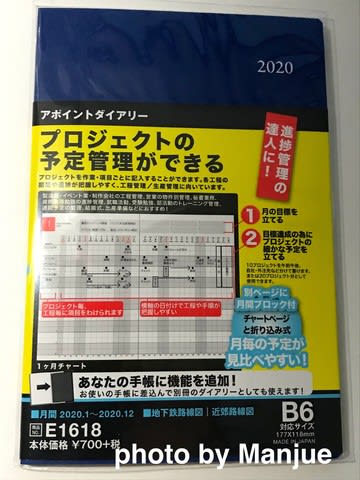 気になる手帳 マンスリーとガントチャートの組み合わせ アポイントダイアリー ダイゴー 手帳なわたし