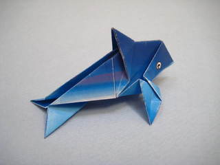 イルカのおりがみ 創作折り紙の折り方