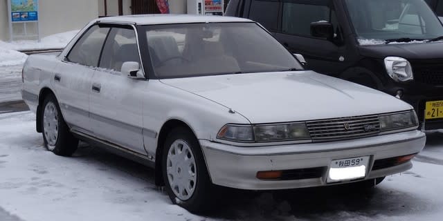 18年1月に見掛けたトヨタ マーク X80型ハードトップ 角グレイスの自動車 鉄道撮影記