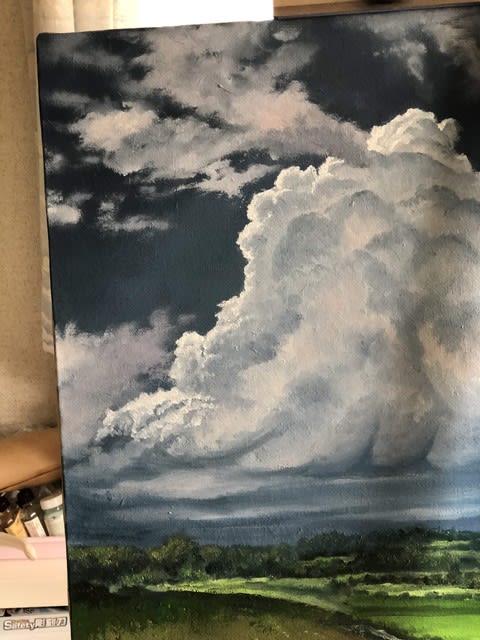 雲って何色 油彩画の混色 のびのびのぶログ