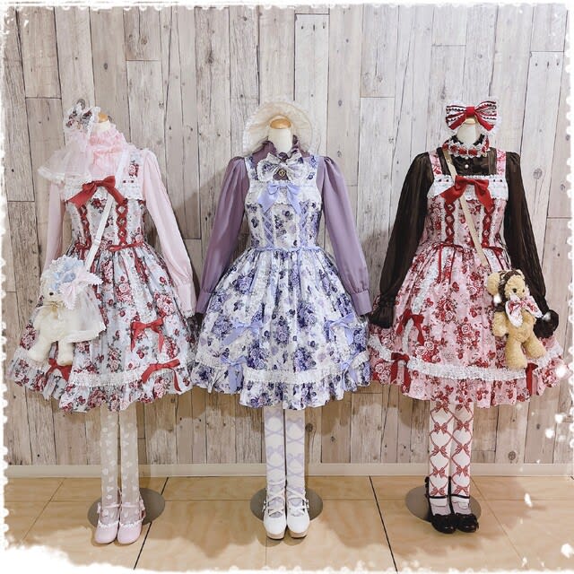 Happy Valentine♡シュガーブーケ柄ジャンパースカートⅣ+リボン Happy Valentine♡シュガーブーケ柄ジャンパースカートⅣ+リボン
