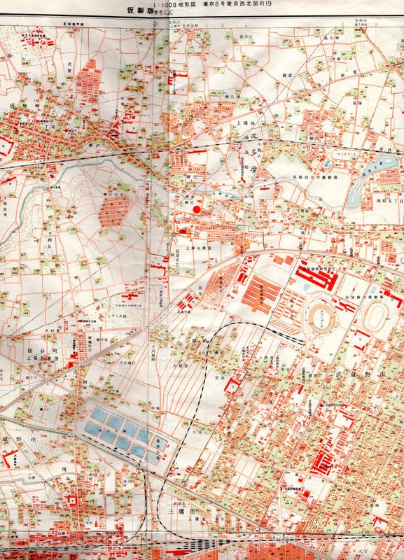 Y-12042◇東京 古地図 12枚 戦前 郷土資料 都市計画図 交通地図 武蔵野 