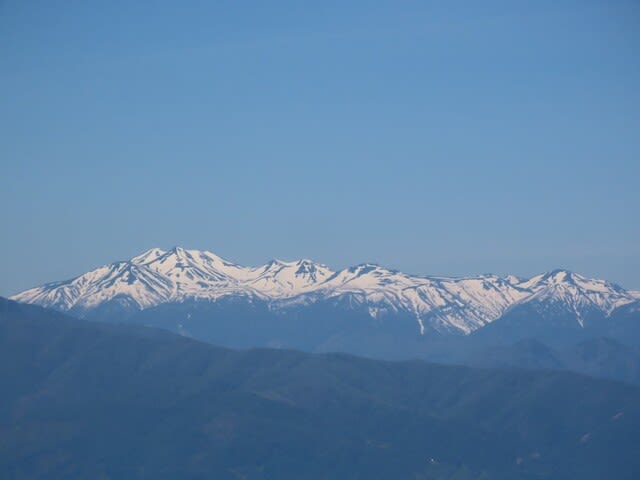 鉢伏山で見た乗鞍岳（のりくらだけ）