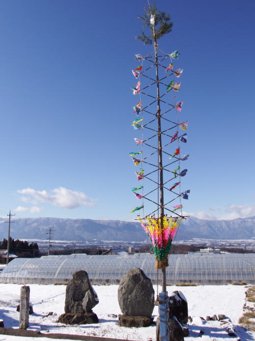 塩尻市原村地区の御柱