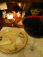 チーズ盛り＆赤ワイン