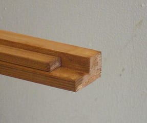 木製網戸の枠断面