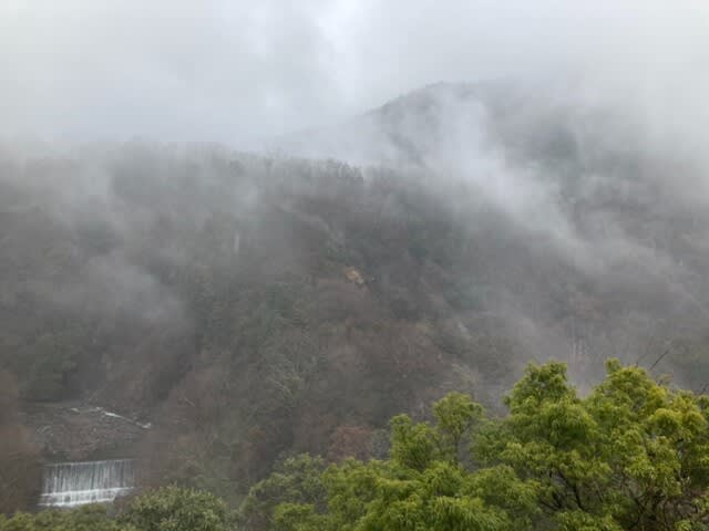 霧がかかった箱根