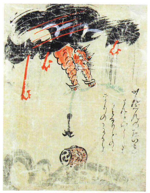 ミュージアム巡り 大津絵 雷と太鼓 - 塩哲の色不異空