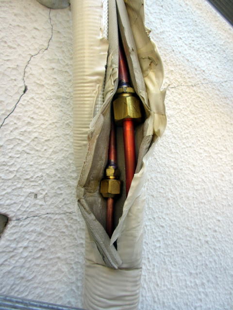 三菱エアコンmsz Gv284 ガス漏れの模様です 接続やり直しでも 江戸川区小岩の大野電機です