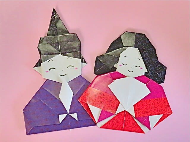 折り紙お雛様の折り方の作り方 創作 創作折り紙の折り方
