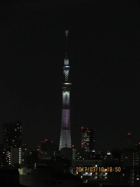 ３月10日の東京大空襲の日の東京スカイツリーは白色 ふさ子のブログ