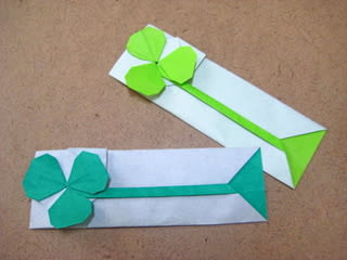 クローバーの箸袋おりがみ 創作折り紙の折り方