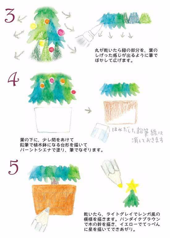 イラストあそびレシピ クリスマスツリー 珠樹アトリエ日誌