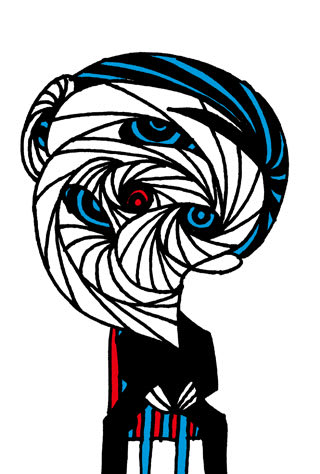 ベーコン的歪曲の フランシス ベーコン パブロ ピカソ 似顔絵 お絵描き日記 イラストレーター照井正邦