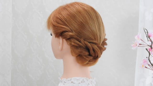 ロープ編み込み髪型 やり方簡単 ベース巻きなし 可愛いヘアー 見た目