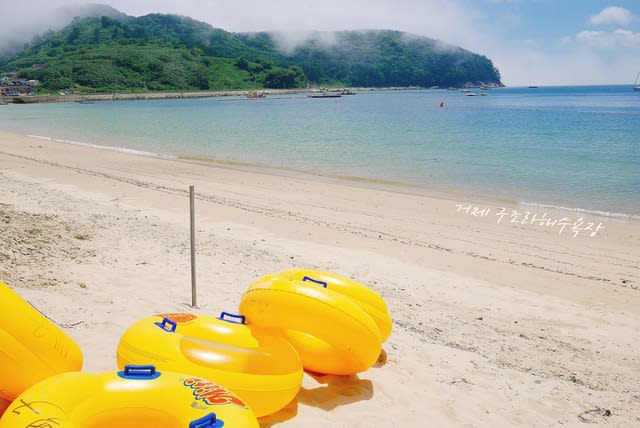 韓国旅行、海、海水浴