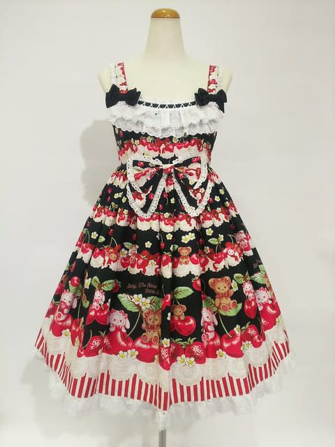 入荷☆くみゃちゃんCherry♡Strawberry柄ジャンパースカートⅡ - BABY ...