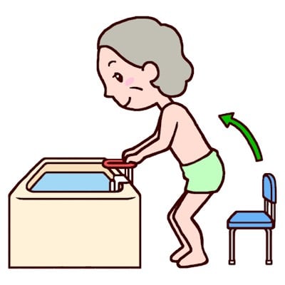体を洗う5 入浴 介護 医療 みさきのイラスト素材 素材屋イラストブログ