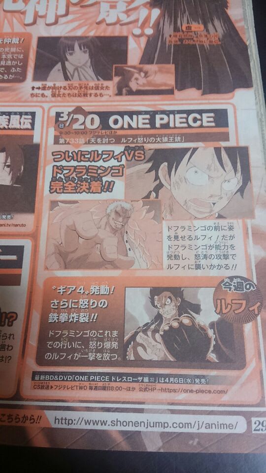 One Piece 第733話 天を討つ ルフィ怒りの大猿王銃 蝶の迷宮 再装填奇譚