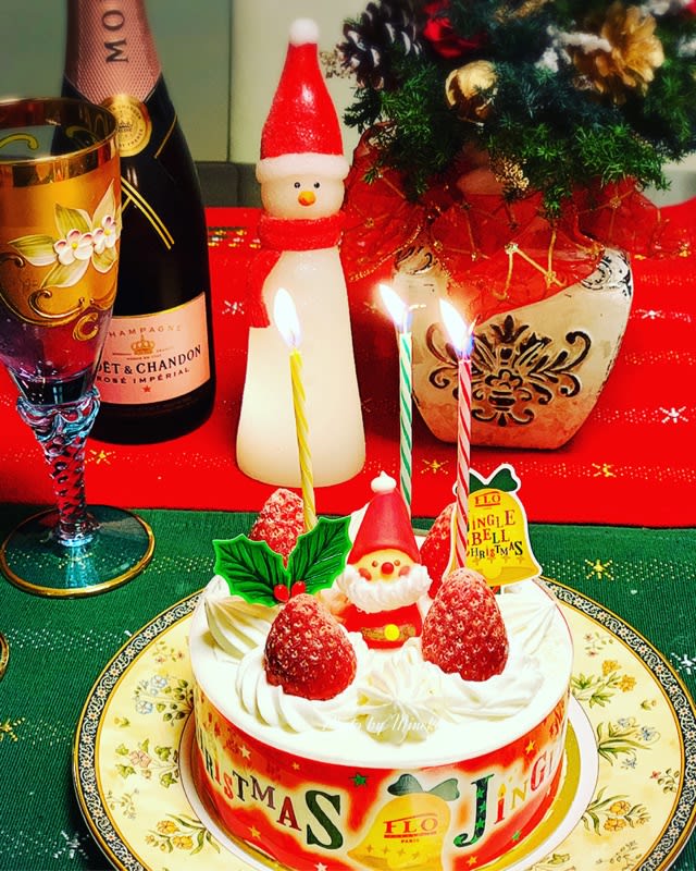 クリスマスケーキとモエシャンとムラノグラス コダワリの女のひとりごと クリスマスケーキとモエシャンとムラノグラス コダワリの女のひとりごと