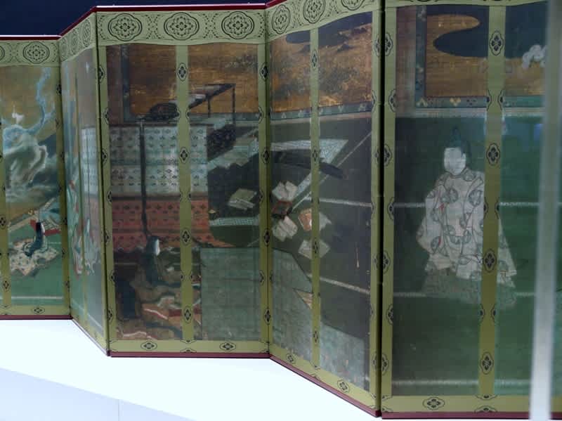 東京国立博物館 屏風絵その2 土佐光起（2011.1.9撮影） 光と影のつづれ織り