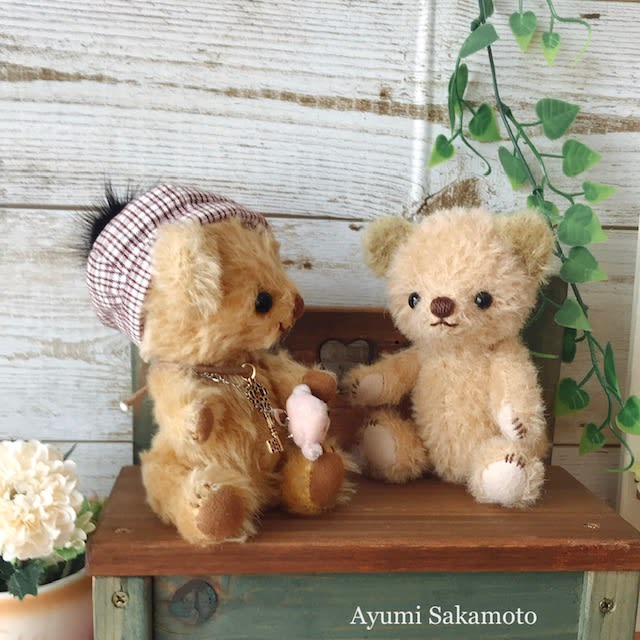100ベアチャレンジのテディベア作り。お顔ができました