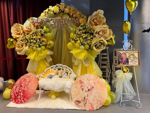 フラワースタッズ装飾 本革 ブラウン＆ネイビー 6丁差し SCA