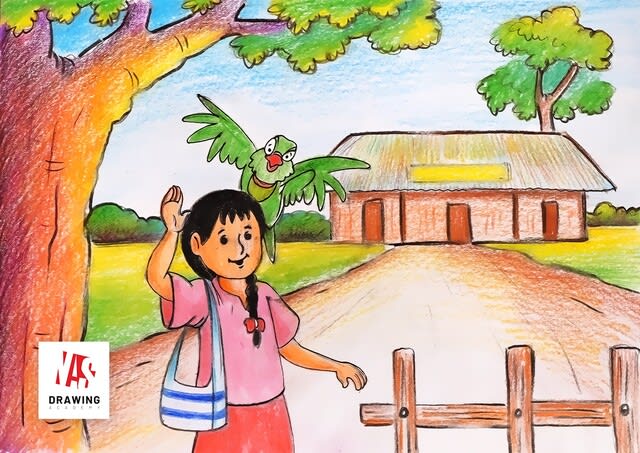 How to Draw Meena Cartoon | মীনা কার্টুন অংকন - gooブログはじめました！