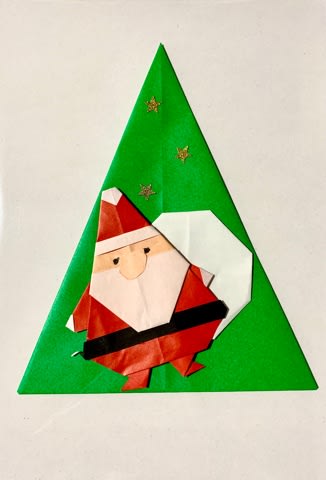 折り紙サンタさん ワードでクリスマスカードに変身 かもみーるtime