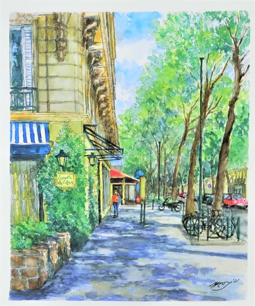 通販激安】 パリの街角 トワイライト風景 絵画 油絵 模写 | flora