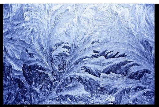絵画 窓の氷の華 厳冬に氷結する窓ガラス - 初心者の老人です