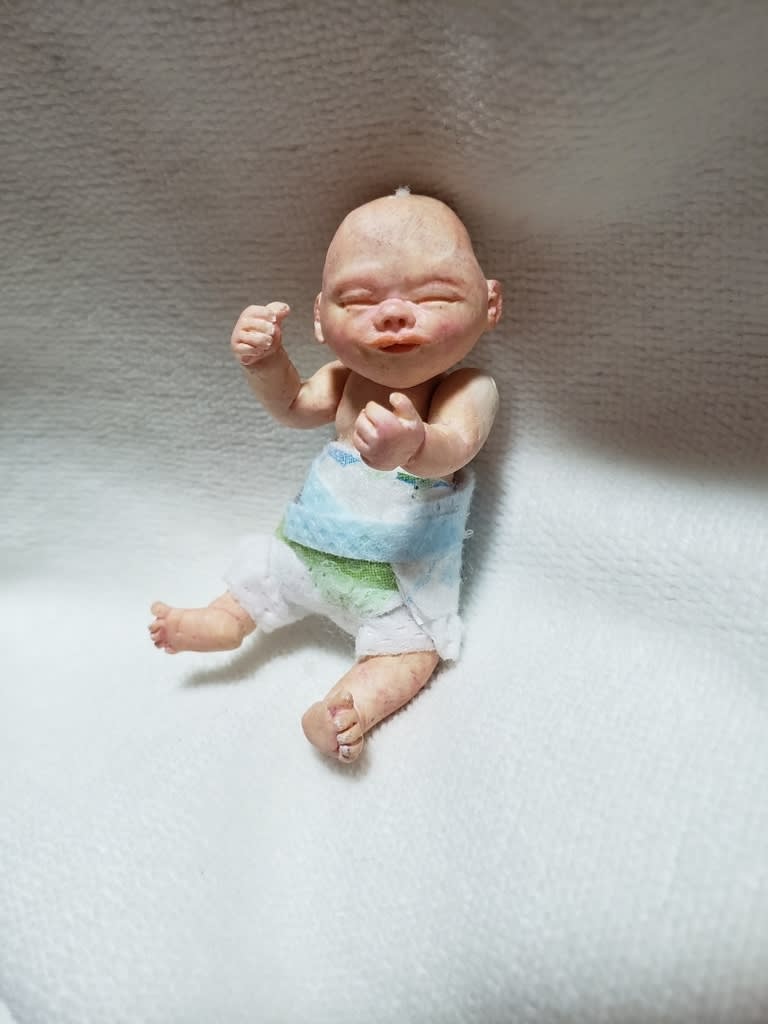 海外作家様 樹脂粘土の赤ちゃん - 人形