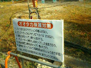 オオタカ保護の看板