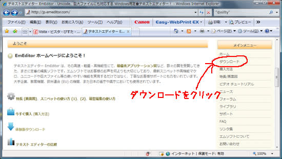 Emeditor Vista ビスタ びすた