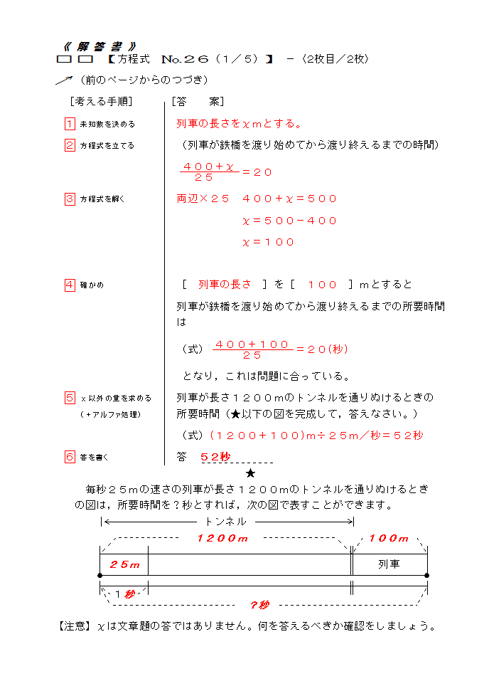 中１数学 方程式 ２６ 1 中学数学高校数学個別指導in山形市 数専ゼミ