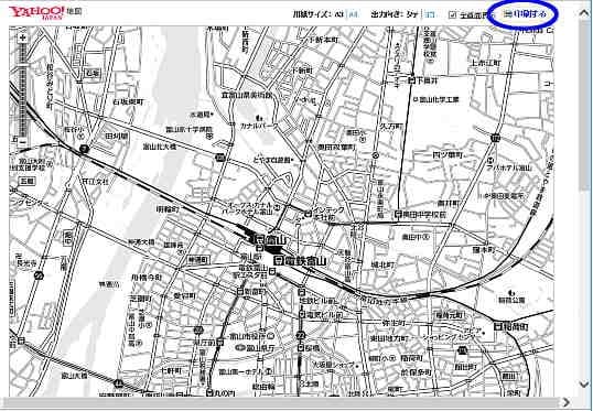 19 01 22 火 ネットから 見やすい白黒地図を印刷する方法 称名じじの称名滝から大日岳に通っています