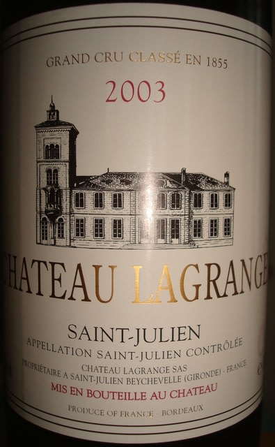 Chateau Lagrange 2003 - 個人的ワインのブログ