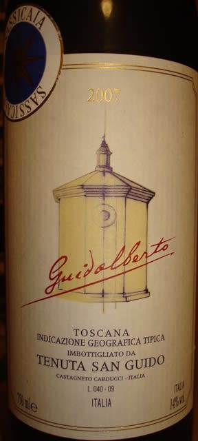 Guidalberto Tenuta San Guido 2007 - 個人的ワインのブログ