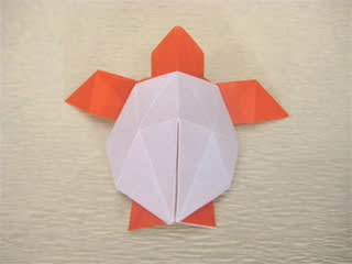 おりがみの海亀 創作折り紙の折り方