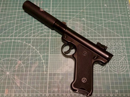 KJW『スタームルガーMk-1』大型サイレンサー - シュタインメッツ KJW『スタームルガーMk-1』大型サイレンサー - シュタインメッツ