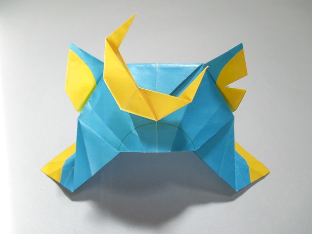 妖怪ウォッチ ブシニャン兜 カブト の紹介 創作折り紙の折り方