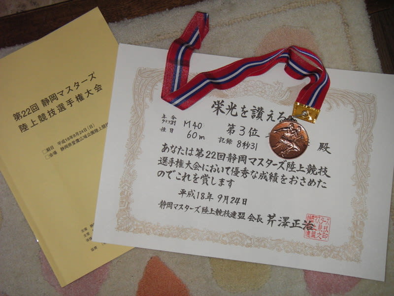 マスターズ陸上3位入賞だっ！ - くるたのしき・・・スカイ