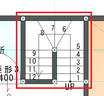 平面図で階段の段数を非表示にしたい Walk In Home Sp テクニック集