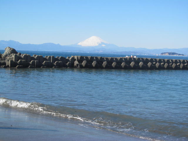 葉山森戸神社前からの富士山曼荼羅図、裕次郎灯台湘南の海 葉山森戸神社前からの富士山曼荼羅図、裕次郎灯台湘南の海