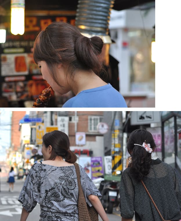 韓国人女性の髪の縛り方 美楽韓