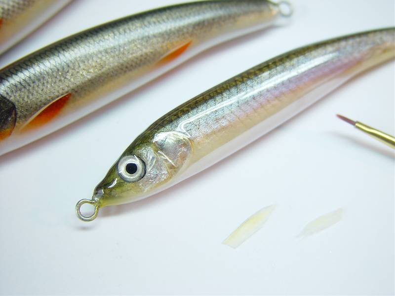 真木 TR-90F ハンドメイドルアー ワカサギ魚皮 色々な公魚剥製