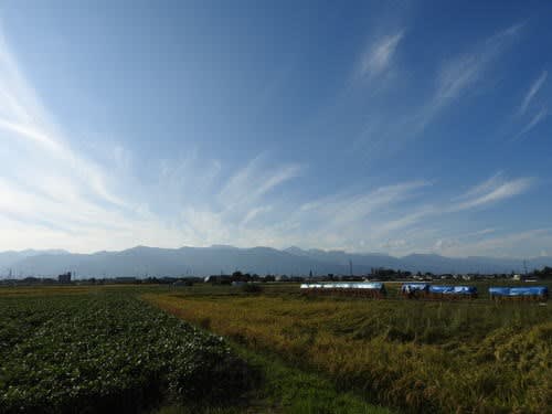 北アルプスの山並み