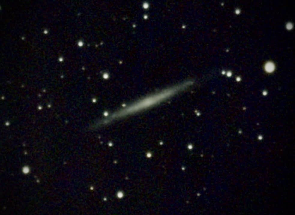 星見娘で電視観望4030(りょうけん座 C26 Silver Needle Galaxy) - よしべや自然博物館